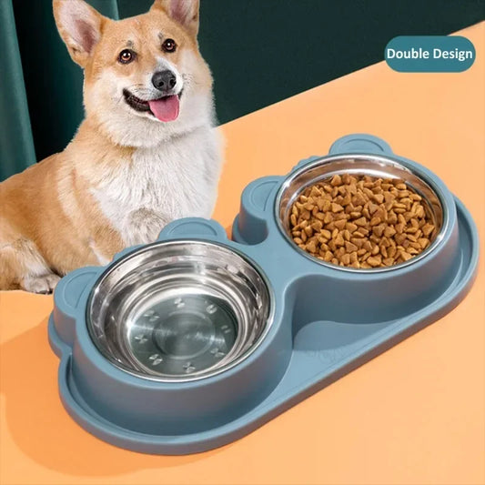 Double Delight Stainless Pet Feeder
